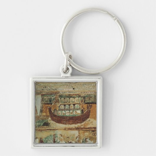 Noah's ark tijdens de overstroming, c.1100 sleutelhanger (Voorkant)