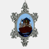Noah's Ark Tin Sneeuwvlok Ornament (Links)