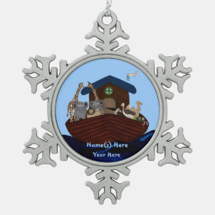 Noah's Ark Tin Sneeuwvlok Ornament