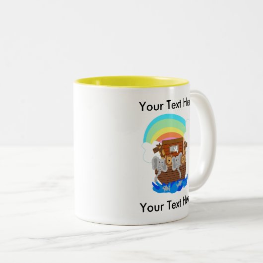 Noah's Ark Tweekleurige Koffiemok (Voorkant rechts)