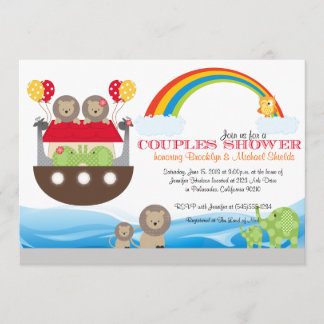 Noah's ark Uitnodiging - Baby shower van paren