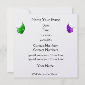 Noah's ark-uitnodiging kaart (Achterkant)