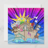 Noah's ark-uitnodiging kaart (Voorkant)