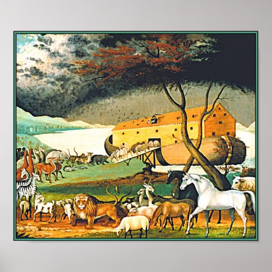 Noah's Ark van Edward Hicks - Alle dieren! Poster (Voorkant)