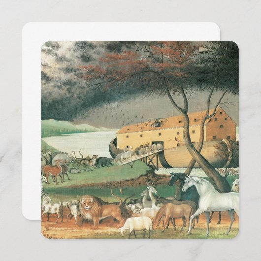 Noah's Ark van Edward Hicks,  Folk Art (Voorkant / Achterkant)