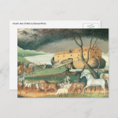 Noah's Ark van Edward Hicks, Folk Art Briefkaart (Voorkant / Achterkant)