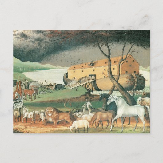 Noah's Ark van Edward Hicks, Folk Art Briefkaart (Voorkant)