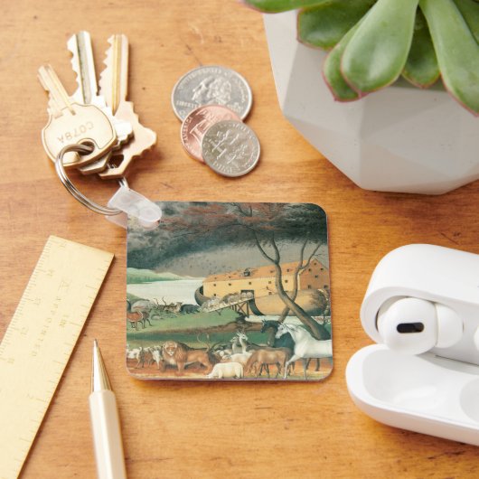 Noah's Ark van Edward Hicks, Folk Art Sleutelhanger (Bureau)