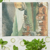 Noah's Ark van Edward Hicks,  Folk Art Theedoek (Gevouwen)