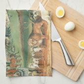 Noah's Ark van Edward Hicks,  Folk Art Theedoek (Quarter Fold)