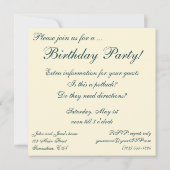 Noah's Ark van Hidley, Birthday Party Kaart (Achterkant)