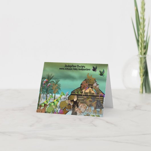 Noah's Ark Verjaardag Kaart (Achterkant)