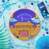 Noah's Ark Verjaardagsfeest Rainbow Elephant Papieren Bordje (Feest)