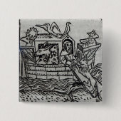 Noah's Ark Vierkante Button 5,1 Cm (Voorkant)