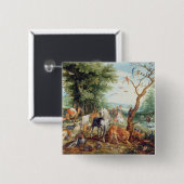 Noah's Ark Vierkante Button 5,1 Cm (Voorkant /achterkant)