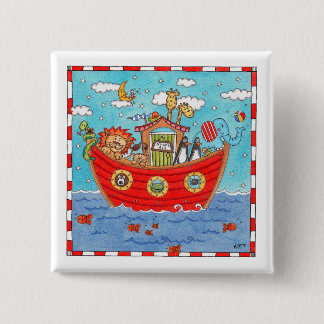 Noah's Ark Vierkante Button 5,1 Cm