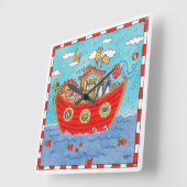 Noah's Ark Vierkante Klok (Hoek)