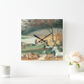 Noahs Ark Vierkante Klok (Huis)