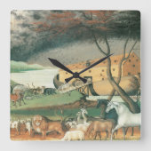 Noahs Ark Vierkante Klok (Voorkant)