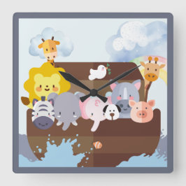 Noah's Ark Vierkante Klok