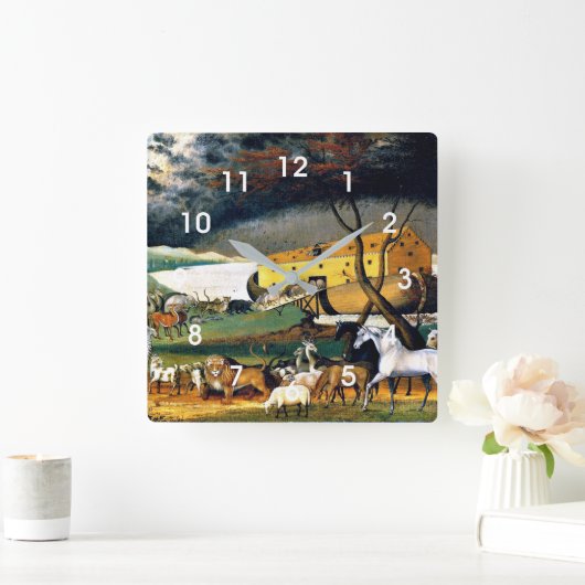 Noah's Ark Vierkante Klok (Huis)