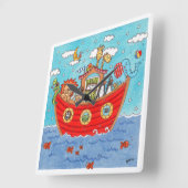 Noah's Ark Vierkante Klok (Hoek)