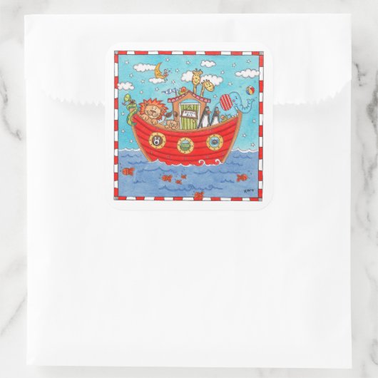 Noah's Ark Vierkante Sticker (Tas)