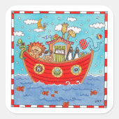 Noah's Ark Vierkante Sticker (Voorkant)