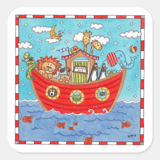 Noah's Ark Vierkante Sticker (Voorkant)