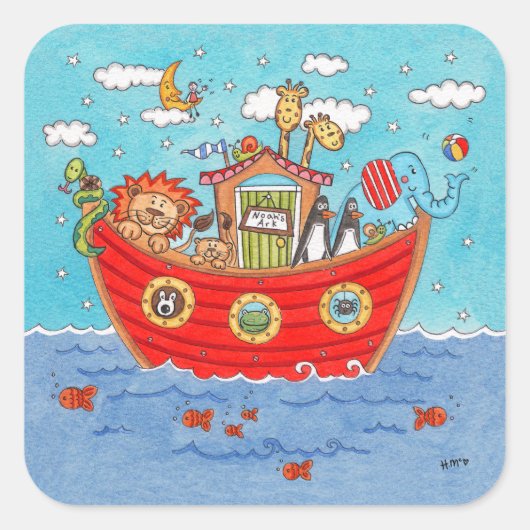 Noah's Ark Vierkante Sticker (Voorkant)