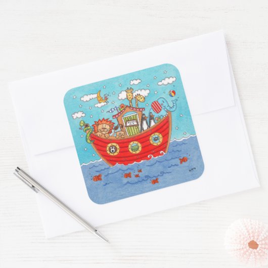 Noah's Ark Vierkante Sticker (Envelop)