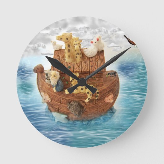 Noah's Ark Wall Clock Ronde Klok (Voorkant)