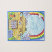 Noah's Ark Waterverf Rainbow Animal Elephant Legpuzzel (Horizontaal)