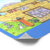 Noah's Ark Waterverf Rainbow Animal Elephant Poster (Hoek)