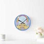 Noah's Ark Waterverf Rainbow Animal Elephant Ronde Klok (Huis)