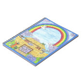Noah's Ark Waterverf Rainbow Funny Elephant Notitieboek (Linkerzijde)
