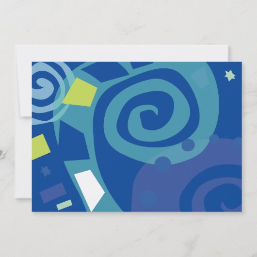 NOAH'S ARK & WAVES Bar Bat Mitswa Uitnodiging (Achterkant)