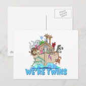 Noah's ark We zijn tweelingen Briefkaart (Voorkant / Achterkant)