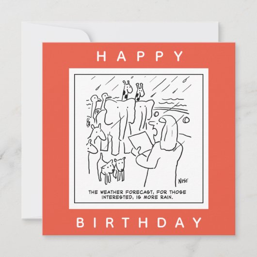 Noah's Ark Weather Forecast Cartoon Kaart (Voorkant)