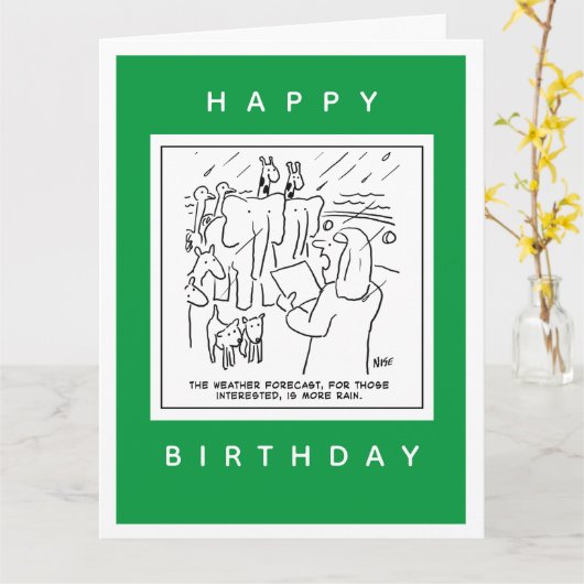 Noah's Ark Weather Forecast Cartoon Kaart (Gele Bloem)