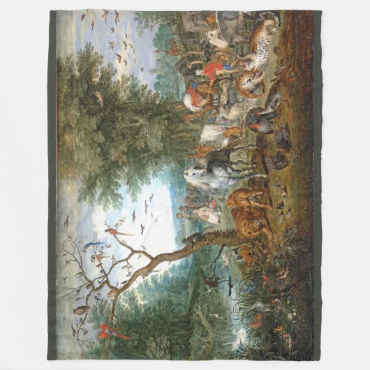 Noahs Ark Wildlife Birds Animals Vleece Blanket Fleece Deken (Voorkant)