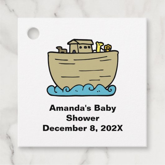 Noah's Art Schattige Baby shower Genderneutraal Bedankjes Labels (Voorkant)