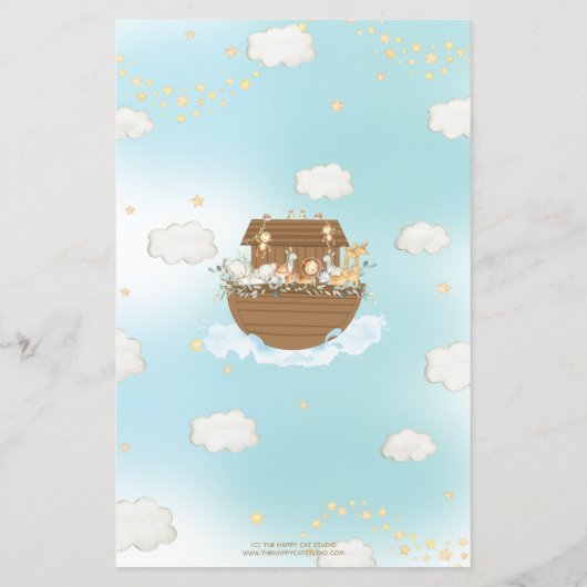 Noah's Baby shower Bingo Game (Achterkant)