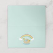 Noah's Baby shower Plaatskaartje (Buitenkant ongevouwen)