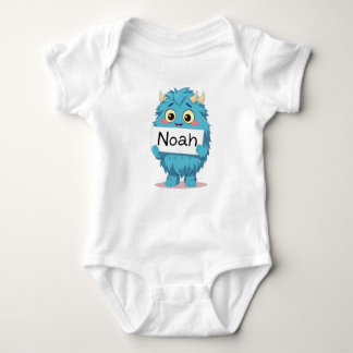 Noah's Big Blue Pal - A Personalized Monster Adven Romper