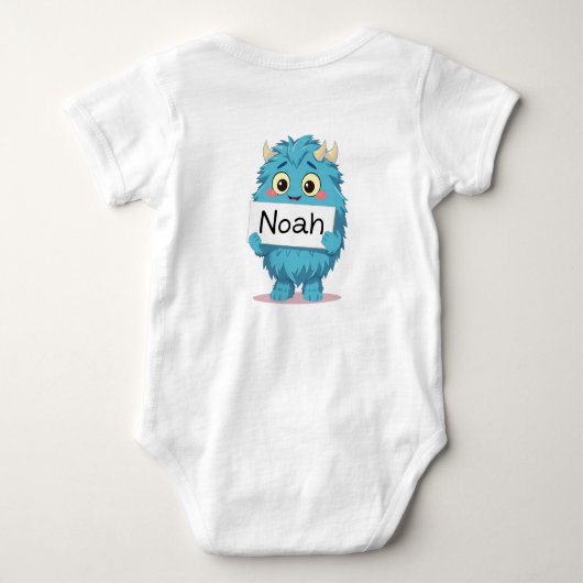 Noah's Big Blue Pal - A Personalized Monster Adven Romper (Achterkant)