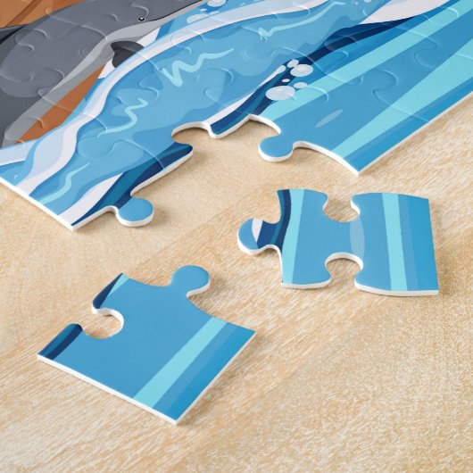 Noah's bijbelverhaal over ark Puzzle Legpuzzel (Zijkant)