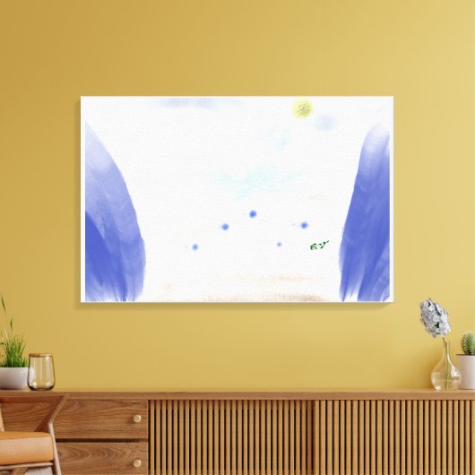 Noah's Flock Saw... Canvas Print (Insitu (Woonkamer))