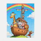 Noah's Great Ark Adventure Fleece Deken (Voorkant)