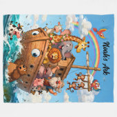 Noah's Grote Ark Avontuur  Fleece Deken (Voorkant (Horizontaal))